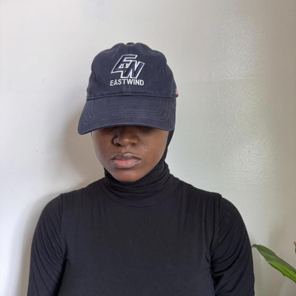 Vintage‎ Navy embroidered East Wind cap with adjustable back